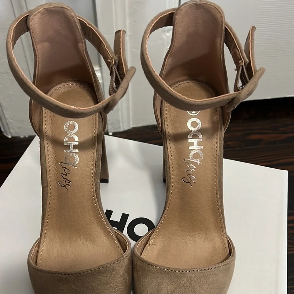 FAUX SUEDE POINTED HEEL - TAUPE - Picture 6 of 7